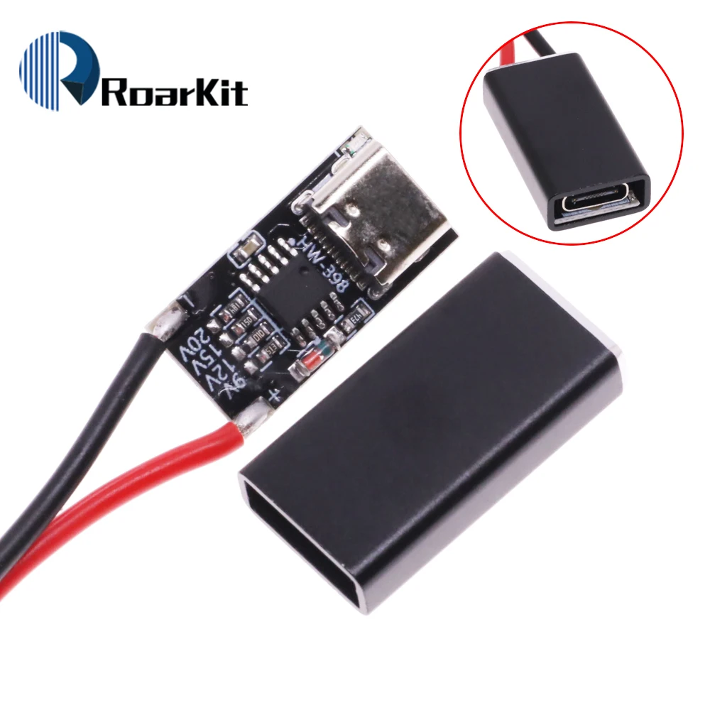 Type-C PD2.0 PD3.0 9V 12V 15V 20V Fast Charge Trigger Polling Detector USB Boost Power Supply Change Module Charger Board Tools