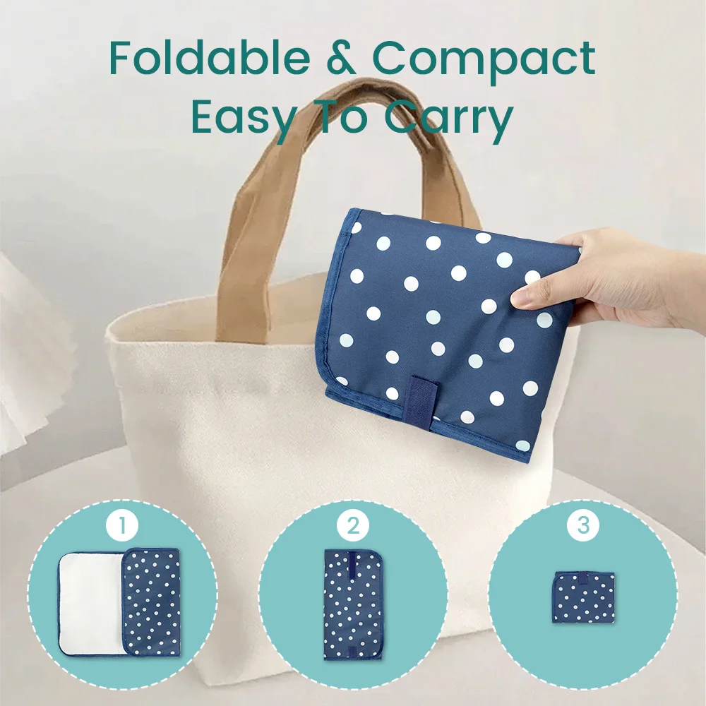 Portable Diaper Changing Pad, Easy Wipe Clean - Foldable Waterproof Baby Changing Mat , Smart Design Portable Changing Mat