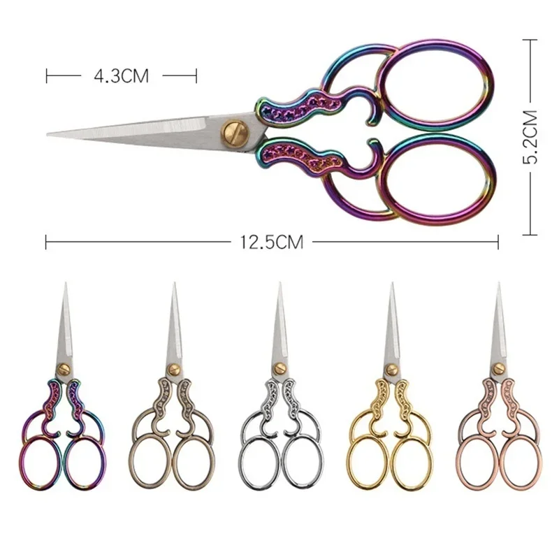 Professional Stainless Steel Sewing Scissors Vintage Embroidery Scissors Craft Tailor Scissor Styling Thread Scissor Yarn Shears