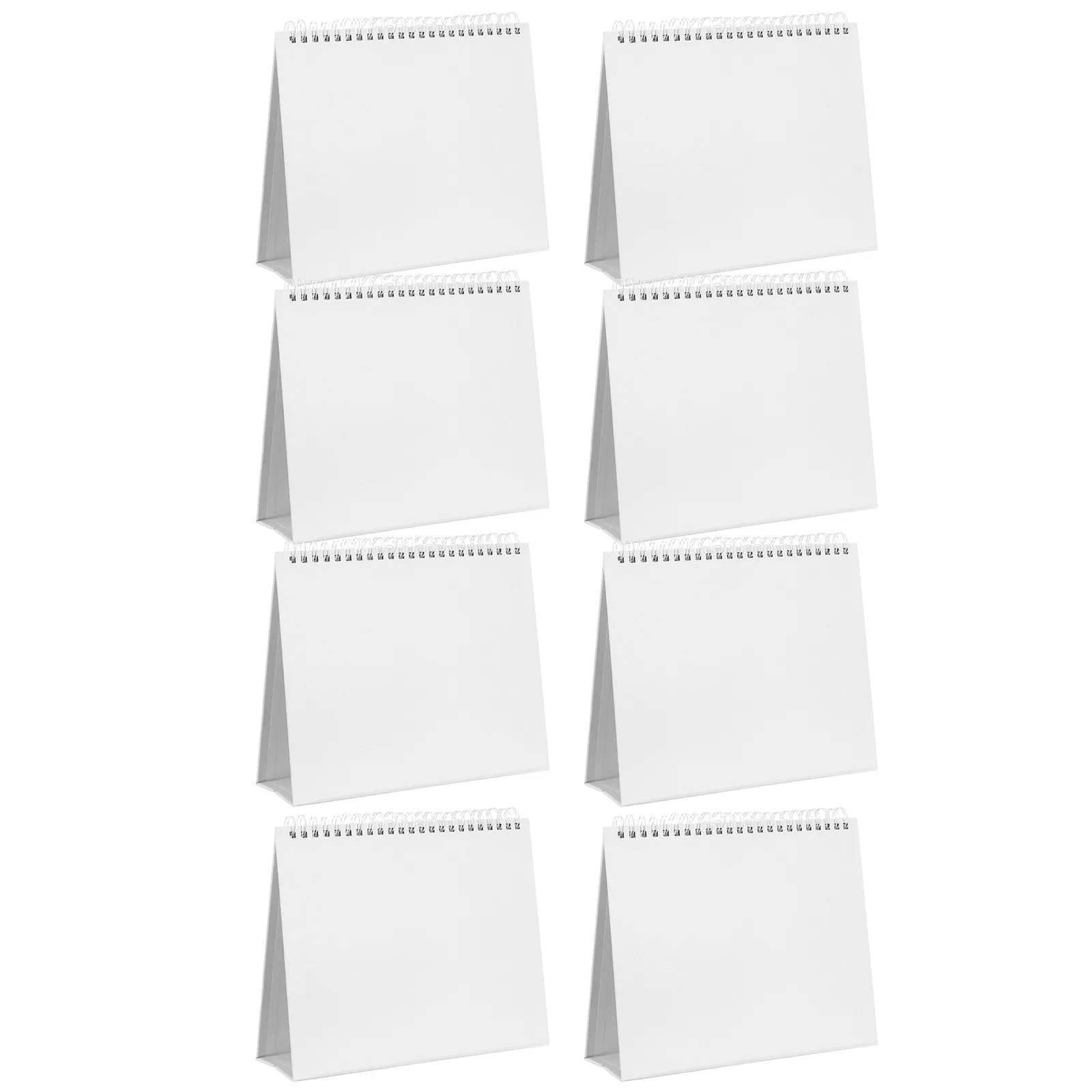 8Pcs Triangular Desk Calendar Stand Paper Flip Base Foldable Rack for DIY Refillable Calendar Desk Office Tabletop Planner