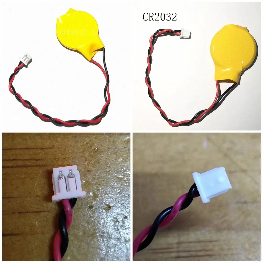 CR2032 with Wire 2Pin 1.25 Plug 2032 BIOS CMOS Battery Laptop Motherboard Battery with Wire Disassemble Battery