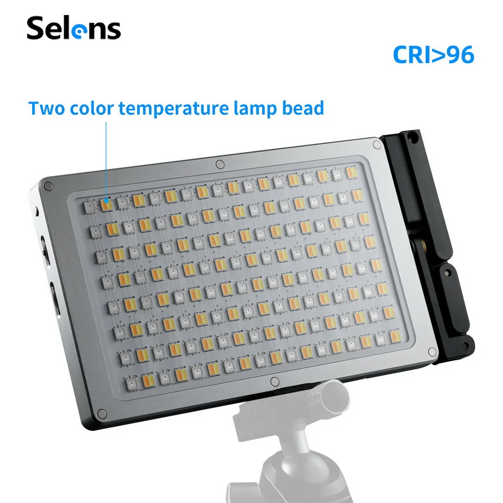 Selens AL-Max RGB 풀 컬러 마그네틱 LED 라이트 카메라, DSLR 비디오 스튜디오 휴대폰 카메라 캠코더 라이브 TV용 휴대용 필 라이트