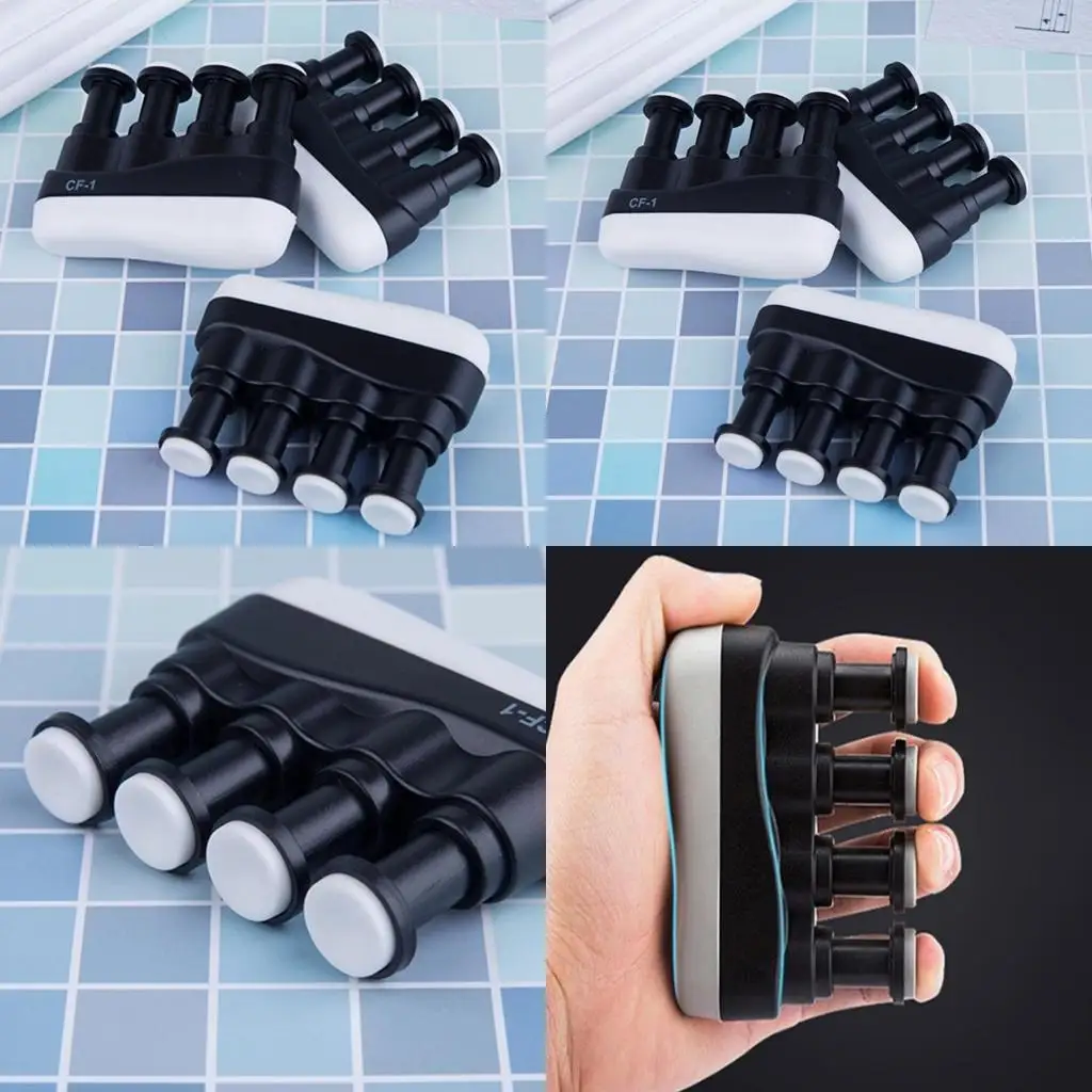

652F Finger Strengthener, 4 Tension Adjustable Hand Grip Exerciser Ergonomic Trainer for Guitar Piano Finger Training