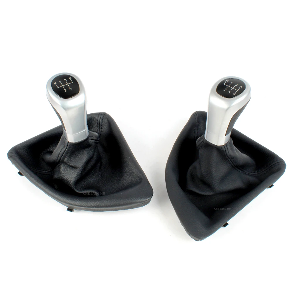 For For BMW 1 Series E81 E82 E87 E88 Car-styling 5/6 Speed Gear Stick Shift Knob Level PU Leather Boot