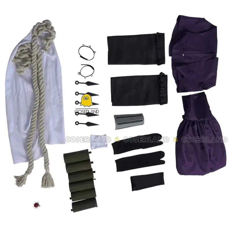 2025 New Yuzuriha Costume Wig Anime Jigokuraku Hell's Paradise Cosplay Fox Sumire Kunoichi Outfit Purple Uniform Hall AA