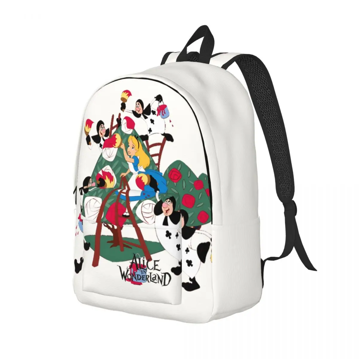 Alice College Bag Disney Alice nel paese delle meraviglie Film Unisex di buona qualità per il lavoro regalo di compleanno zaino lavabile retrò