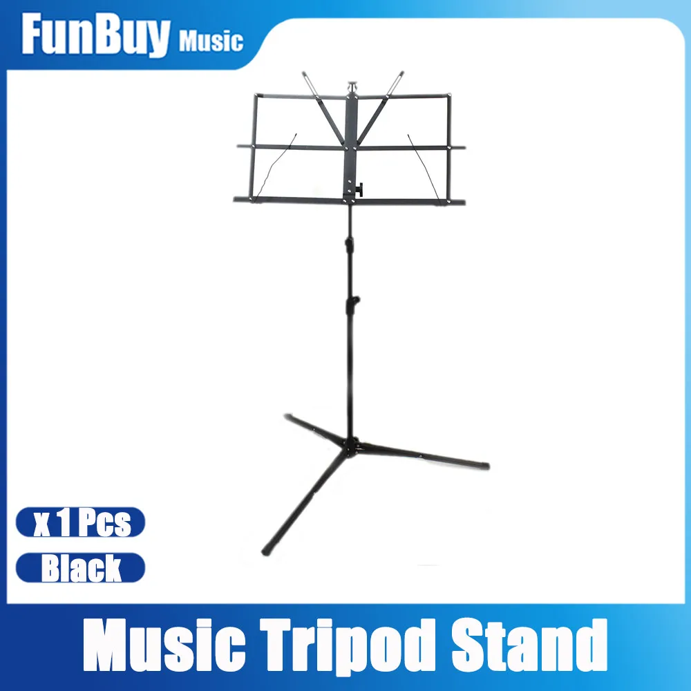 

1 Pcs Folding Portable Sheet Music Tripod Stand Holder with Water-resistant Carrying Bag for Violin Piano Guitar Performance
