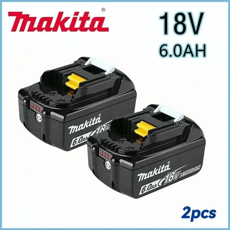 

Rechargeable Lithium Ion Makita Battery, 18V 6.0Ah 100% Original Replacement for LXT BL1840 BL1850 BL1860B Cordless Power Tools