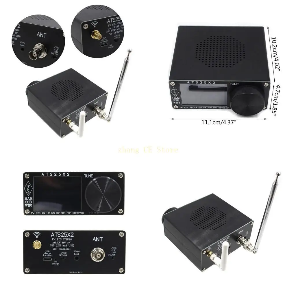 

M5TD ATS25X2 Авиационный коротковолновый радиоприемник из алюминиевого сплава открывает музыкальное путешествие