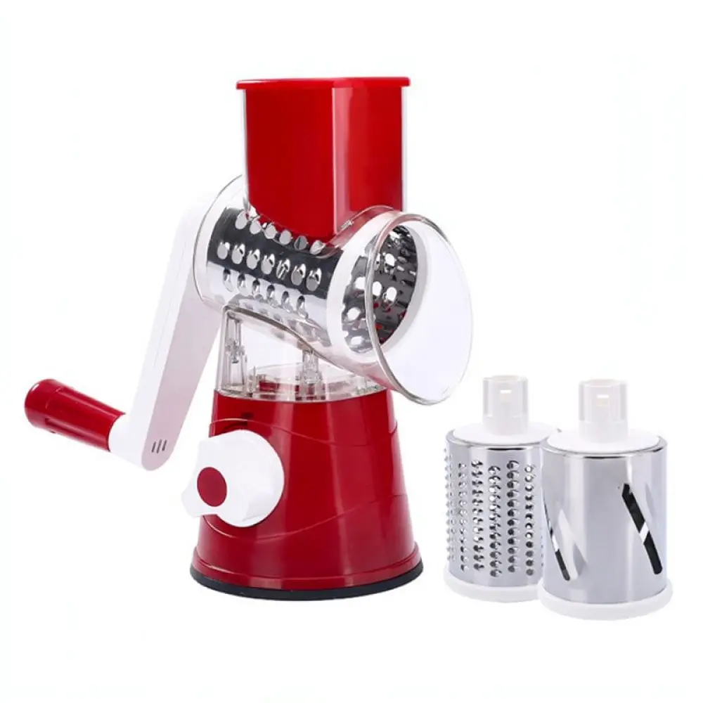 Manual Rotary Grater Vegetable Shredder Stainless Steel Slicer Kitchen Tool For Quick Food Prep Fruit Potato