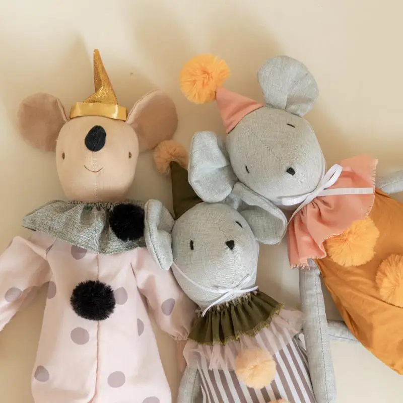 2025 New Baby Plush Toy Comforts Sleeping Cute Rabbit, Bear, Mouse Baby Girl Doll, Cloth Doll Doll