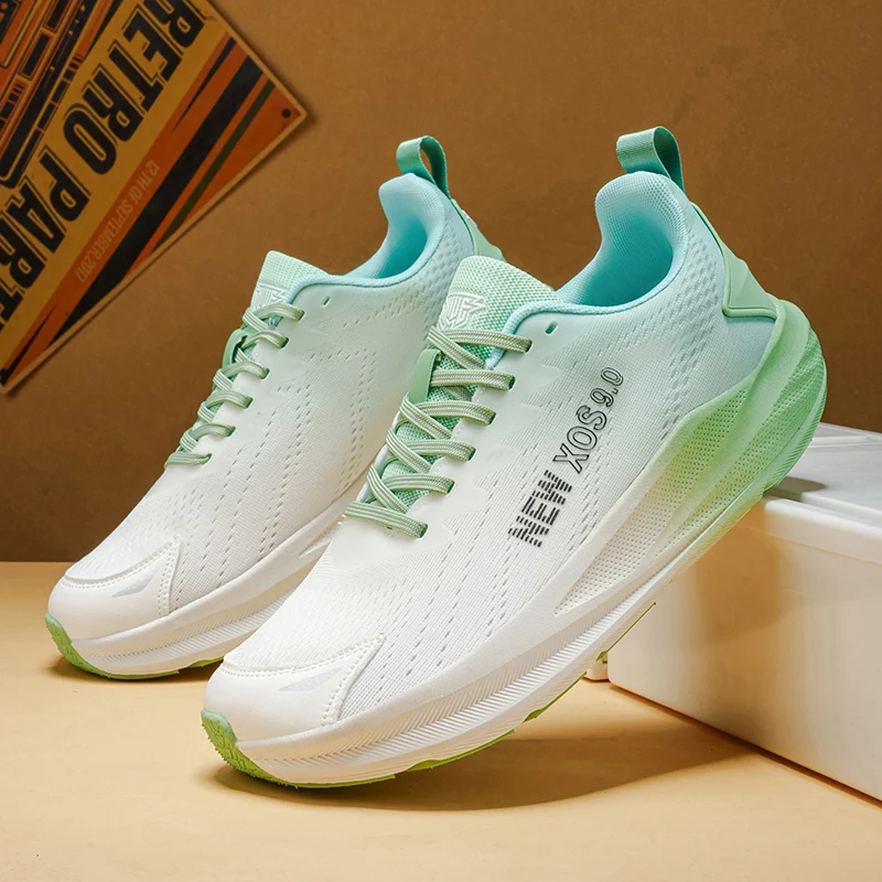 

Мужские кроссовки для бега, дышащие уличные кроссовки с сетчатым верхом, роскошные амортизирующие кроссовки для бездорожья, модные нескользящие спортивные кроссовки для пар