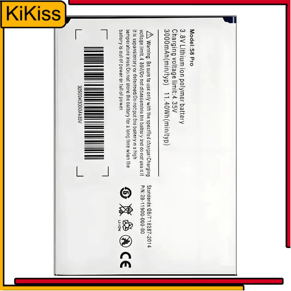 

Стабильный для Ulefone S8 Pro, надежный источник питания, аккумулятор для мобильного телефона 3000 мАч