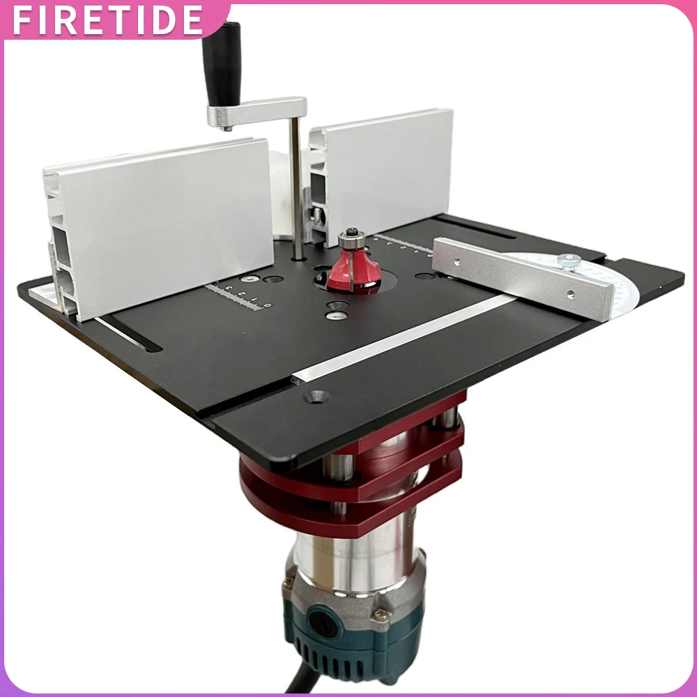 

Router Lift System Aluminum Router Table Inset Plate Kit Woodworking Flip Plate for Workbench Trimmer Carpenter Auxiliary Tools