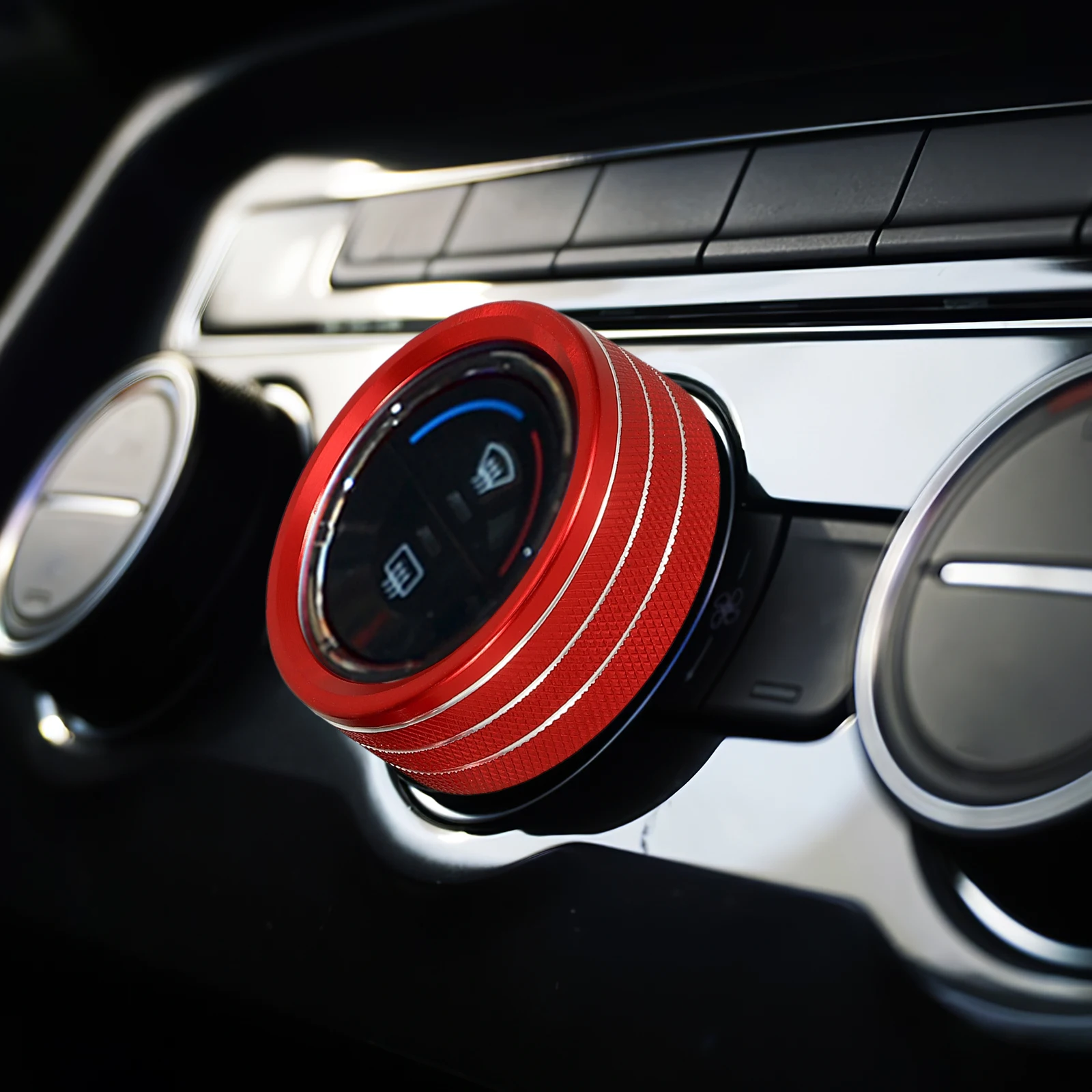 

3pcs Air Conditioner Rings Button Aluminum Interior Accessories Auto Trim Decorative Volume Button Covers Car for Car