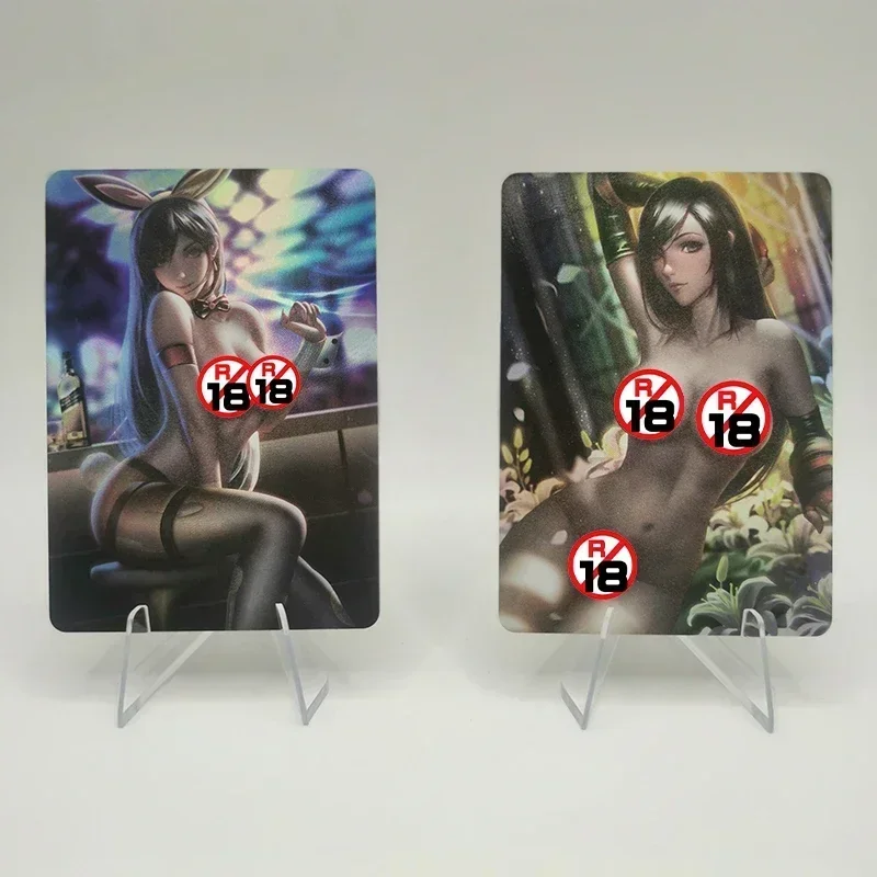 9PCS/Set 3D Jerusalem Final Fantasy Tifa Lockhart Game Collection Cards Toys Adult Gifts Sexy Anime Game Girl Cards