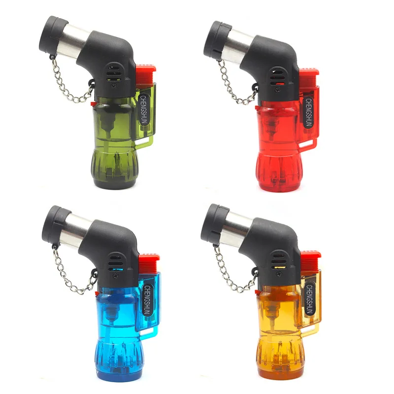 2024 New Butane Jet Flame Cigarette Windproof Lighter Mini Portable Jet Torch Cigarette Cigarette Plastic Lighter New Wholesale