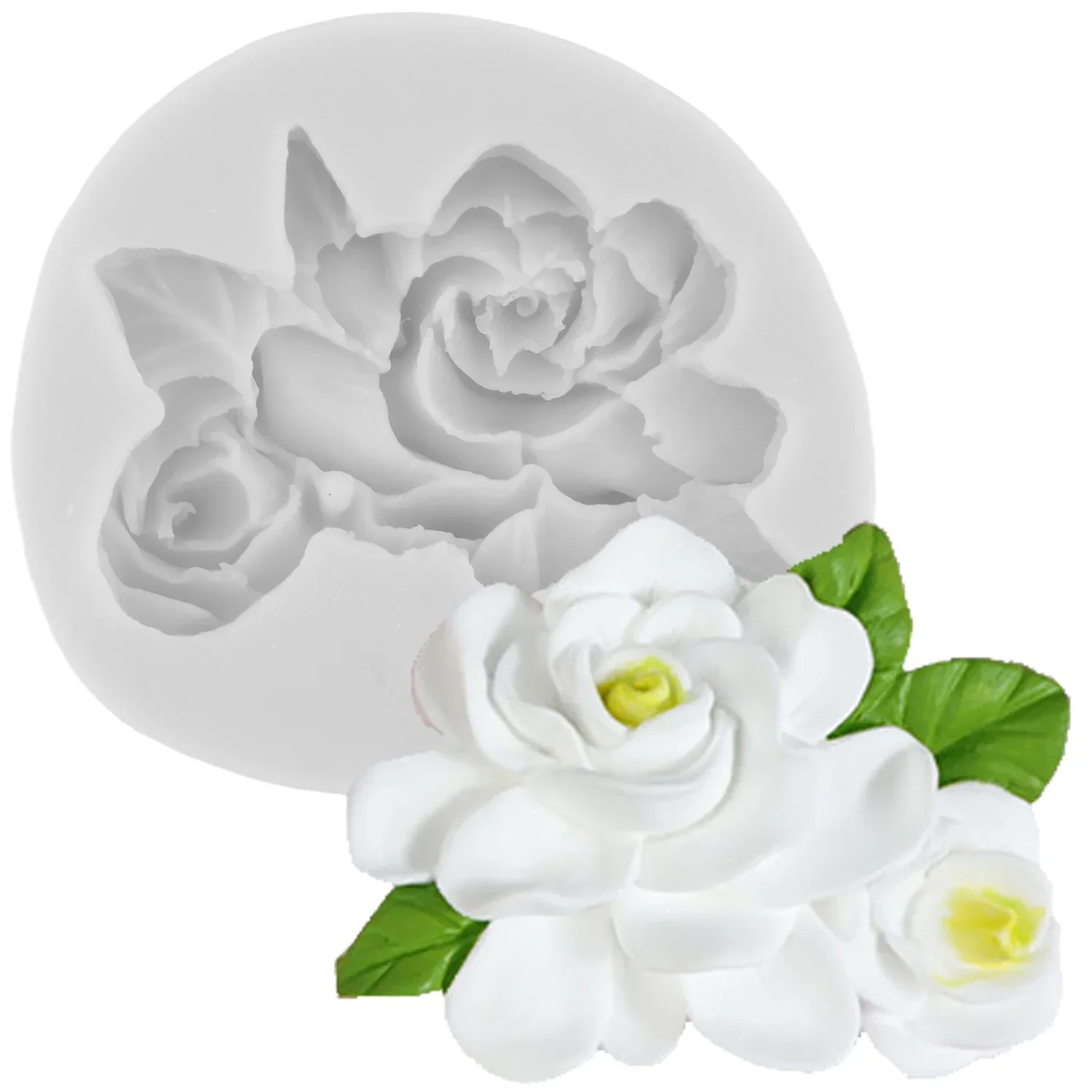 DIY Flower Silicone Mold Gardenia Plumeria Fondant Molds Cake Decorating Tools Cupcake Candy Resin Clay Moulds Chocolate Mould