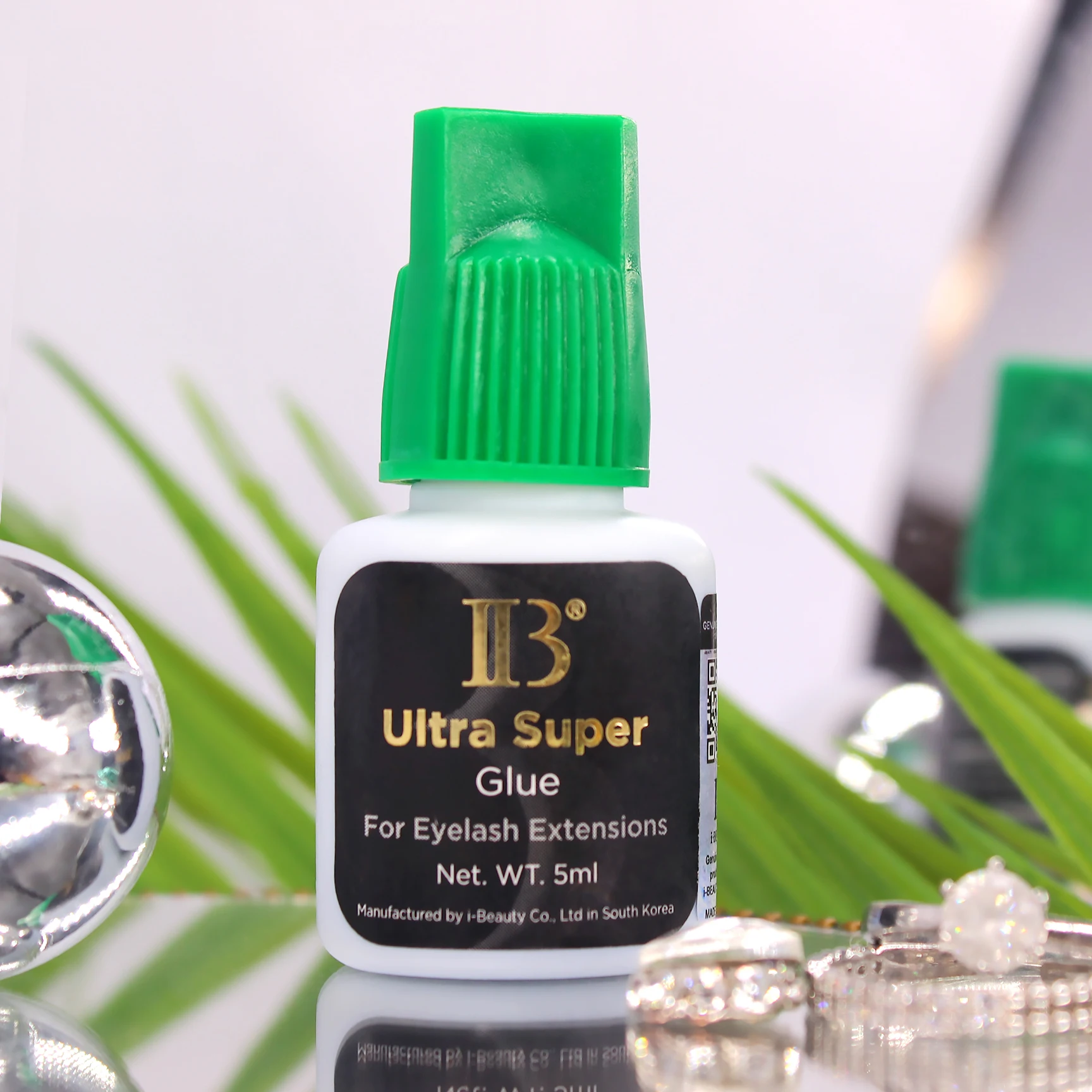 1 bottiglia IBeauty Ultra Super Colla Estensione ciglia finte Asciugatura rapida Lunga ultima Corea Beauty Shop Forniture adesive IB Tappo verde