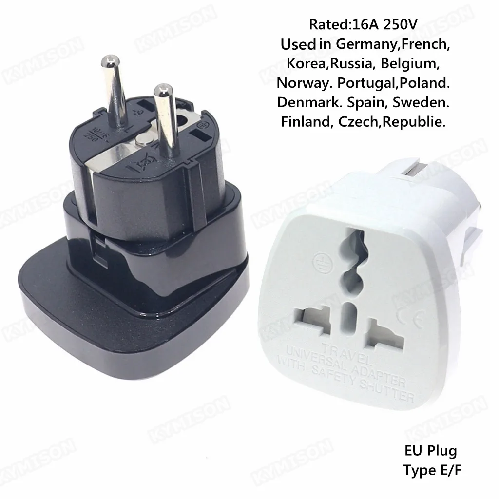 Universal CE America European Kr AU EU to US UK USA Plug Adapter South Africa India Adaptor Italy Switzerland Travel Converter