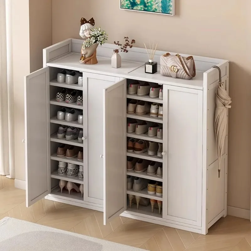 

Multi Layer White Shoe Cabinets Women Entryway Modern Living Room Shoe Rack Organizer Storage Muebles Hogar Furniture Room