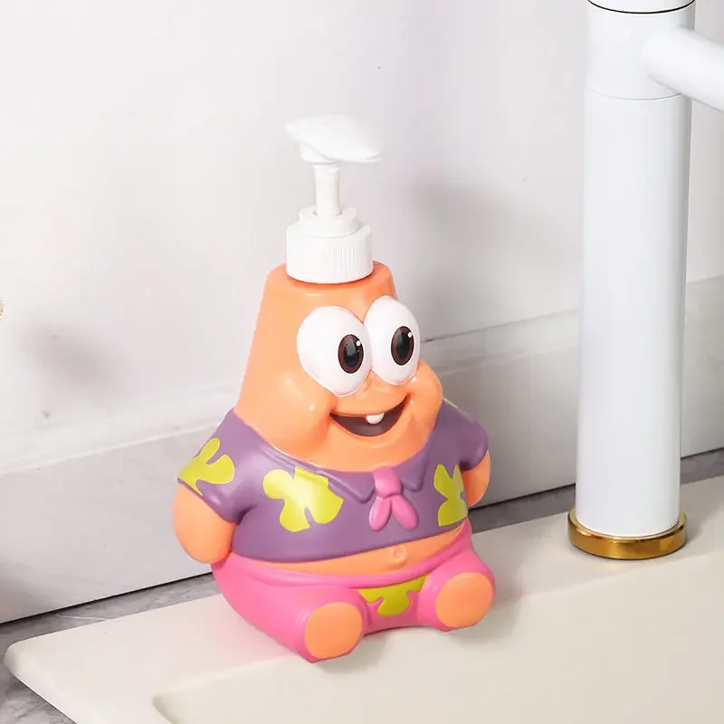 450 مللي سبونجبوب باتريك ستار الاستغناء زجاجات شخصية غسول صابون شامبو زجاجات الصحافة فندق السفر زجاجة محمولة هدايا #4