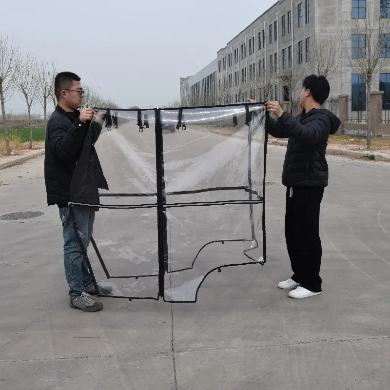 Mini Bus Electric Tricycle Carport Rain Cover Fully Enclosed Windshield Curtain Thickened  Without Bracket Separate Rain Cover