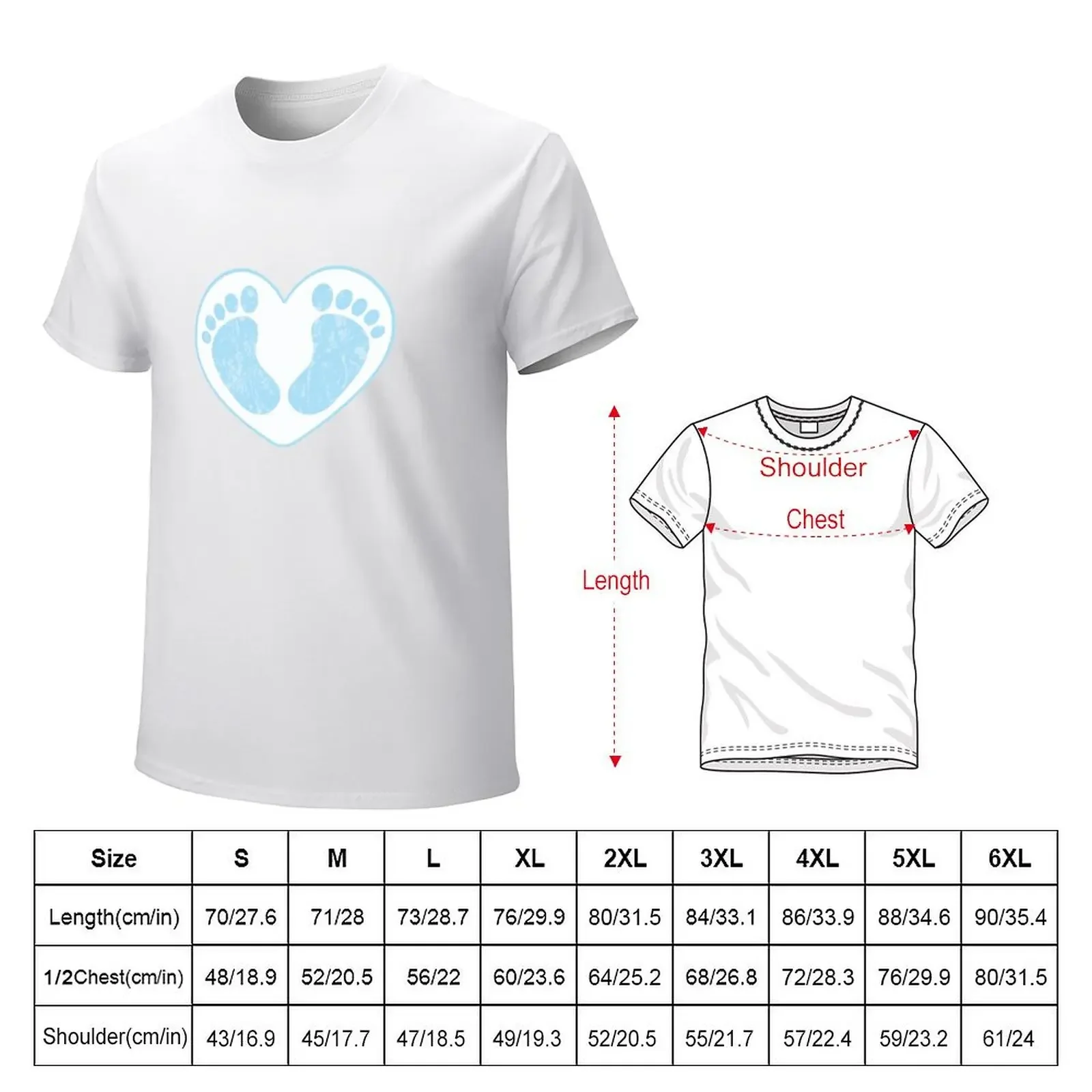 Baby feet footprint baby T-Shirt for a boy korean fashion designer shirts anime shirts men