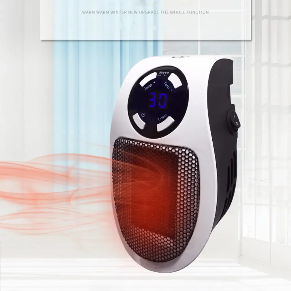 Mini Fan Heater Portable Electric Space Heater Thermostat Home Office Desktop Wall Heating Stove Radiator Quick Heat 110-220V