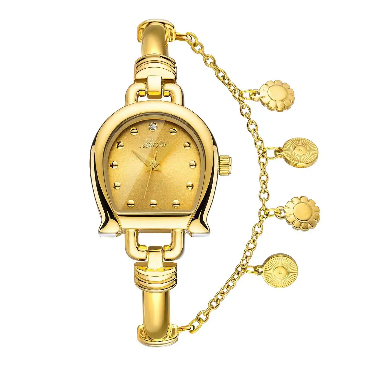 Новые женские часы, нишевые, высококачественные, U-образные, в форме подковы, простой темпераментный браслет, женские модные кварцевые наручные часы, подарок