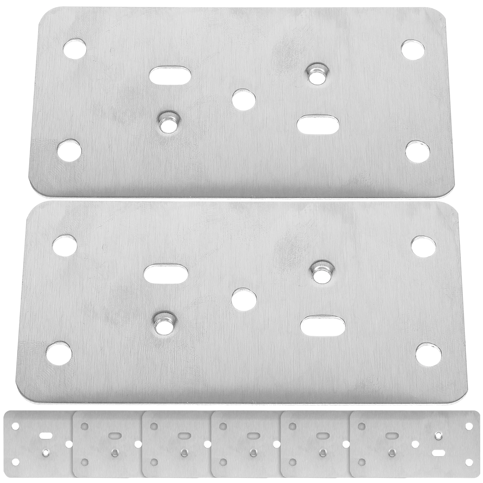 

8pcs Reinforcement Deadbolt Front Repair Plate For Cabinet Door Stainless Steel Garage Door Reinforcement Bracket