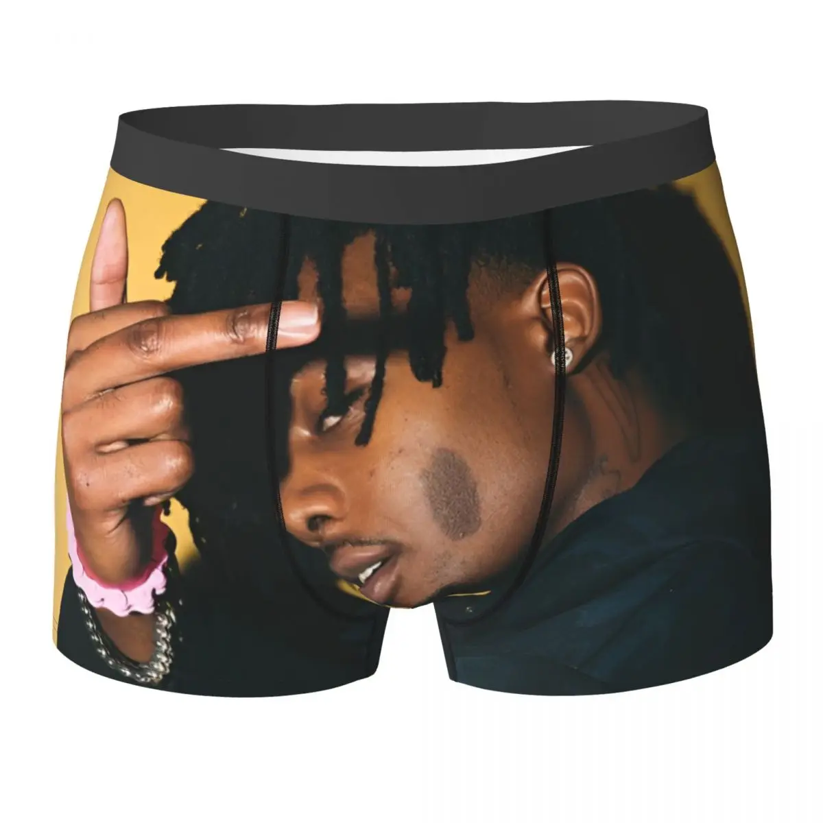 

Рэпер Playboi Carti Mugshot нижнее белье рэп певица дышащие трусы сублимационные боксеры короткая сумка мужские шорты-боксеры больших размеров