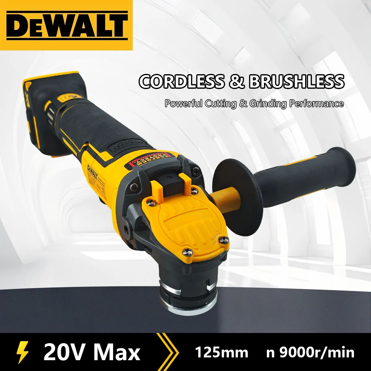 

DEWALT DCG416 125mm Angle Grinder Brushless Naked 9000/min Polishing Cutter 20V Lithium Battery Tools without Cord