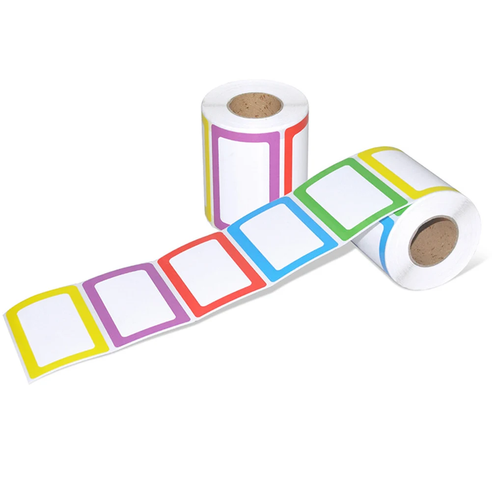 

1 Roll 600pcs Colorful Sticker Name Self-adhesive Stickers Handwriting Barcode Paper Name Tags Labels Price Stickers Markers