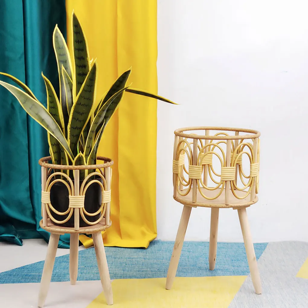 

2 шт., подставки для растений ручной работы, домашняя деревянная корзина, цветочный горшок, подставка для растений, подставка для растений в стиле бохо, современный горшок, большой напольный декоративный