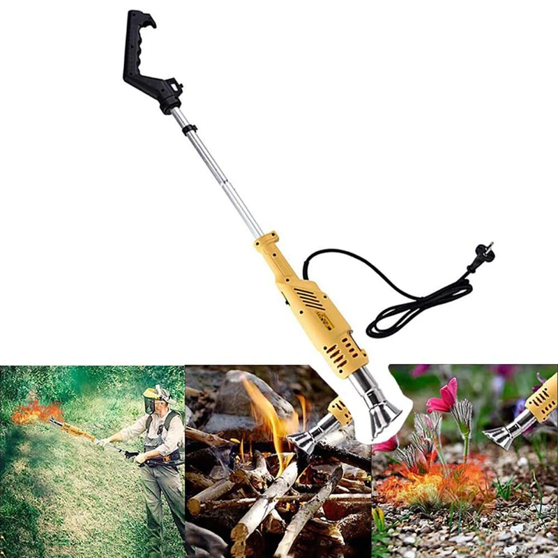 

Electric Thermal Weeder 2000W Weed Burner Electric Lawnmower Hot Air Weed Killer Up To 650°C Grass Removal Tools Flame Weed