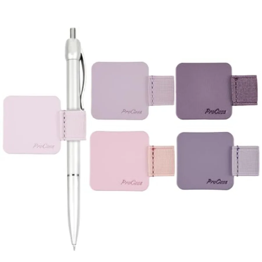 

5 Pack Pen Loop Holder for Notebooks Journals Planners Tablet Case, Self Adhesive Leather Pencil Holder with Elastic Loop for P