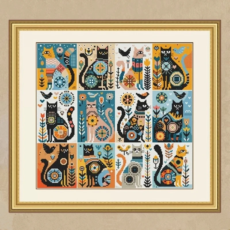 

Набор для вышивания крестиком Healing Cute 2026: Новинка, высококачественный принт, современная простая вышивка, хлопковая ткань, узор с животными