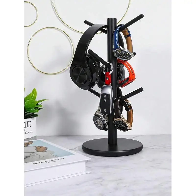1A mug holder，Mug rack，Belt6A coffee cup holder with a hook，Wooden coffee cup holder，Suitable for bar counters，Coffee bar access