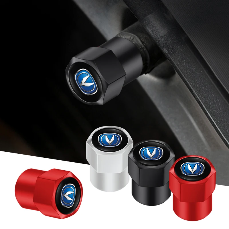 4Pcs Car Tire Valve Caps Metal Tyre Air Stems Cover For Changan UNI-K CS35 CX70 CS85 CS55 CS75 CS15 F70 Alsvin UNI-T Hunter EADO