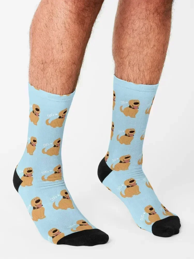 Dug the Dog WITH TEXT Socks Sports christmas gifts Man Socks Women's