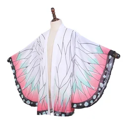 Japanese Anime Kochou Shinobu Cosplay Costume Summer Woman Kimono Cardigan Cloak Beach Vacation Bikini Butterfly Robe Tops