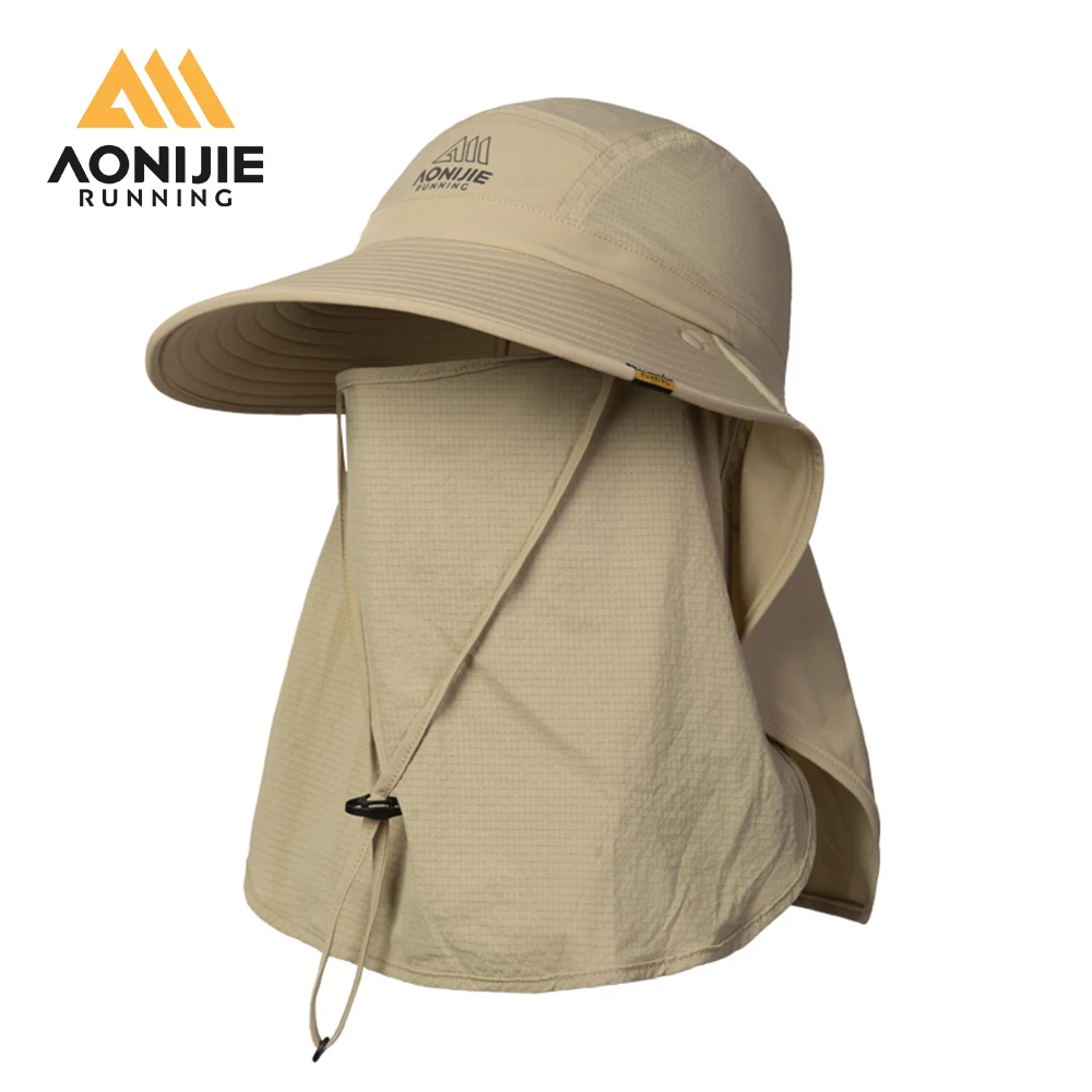 

AONIJIE E4627 Unisex Long Enlarged Brim Shawl Hat Hiking Hat Outdoor Sun Hat Removable Shawl for Desert Hiking