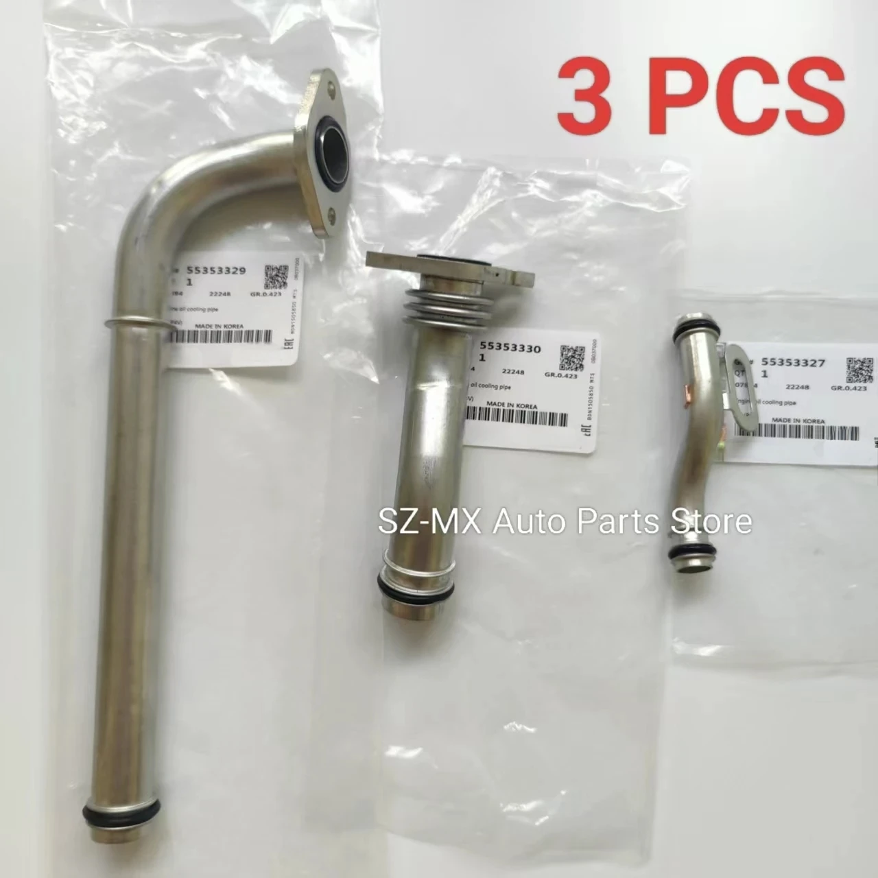 3PCS Original Oil Cooler Connected Hard Pipe For Chevrolet Cruze Epica Sonic Opel ASTRA INSIGNIA OEM#55353329 55353327 55353330