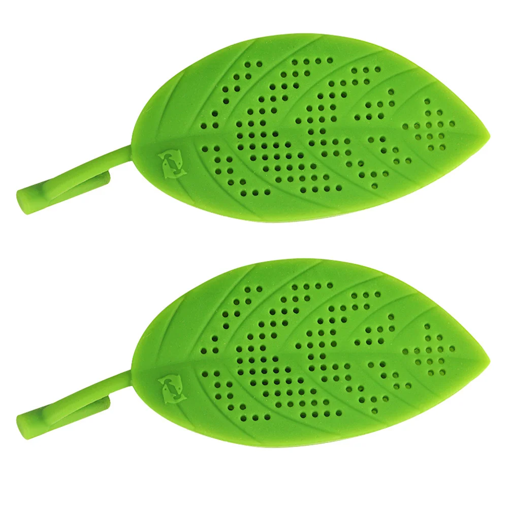 

2Pcs Tea Infuser Silicone Leaf Strainer Food Grade Safe Reusable for Tea Cups Pots Party Portable Convenient to Use