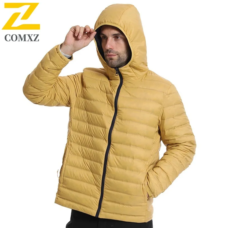 COMXZ  Winter New Down Jacket Classic Hooded 80% Duck Down Ski Warm Down Coat Casual sport Daily Style Warm Thickened Coat 2025