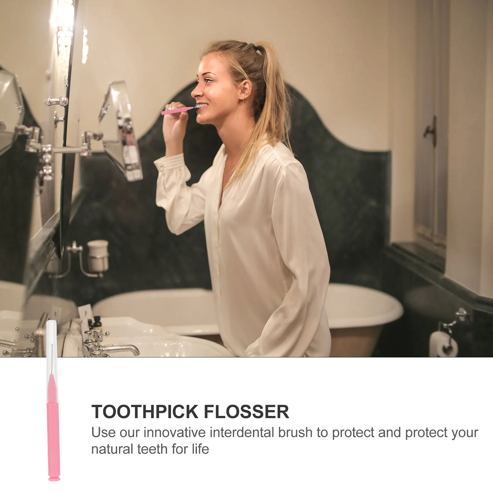 

60pcs Teeth Interdental Brush Stick Toothpick Toothpick Flosser Cleaning Tools Floss al Care Portable Travel Family