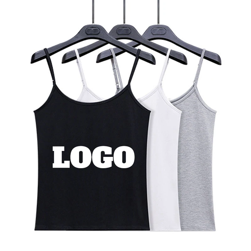 Customized Women\'s Sleeveless Top Vest Sports Running Apparel Personalized Sling Drop Shipping Printing Your Logo Design