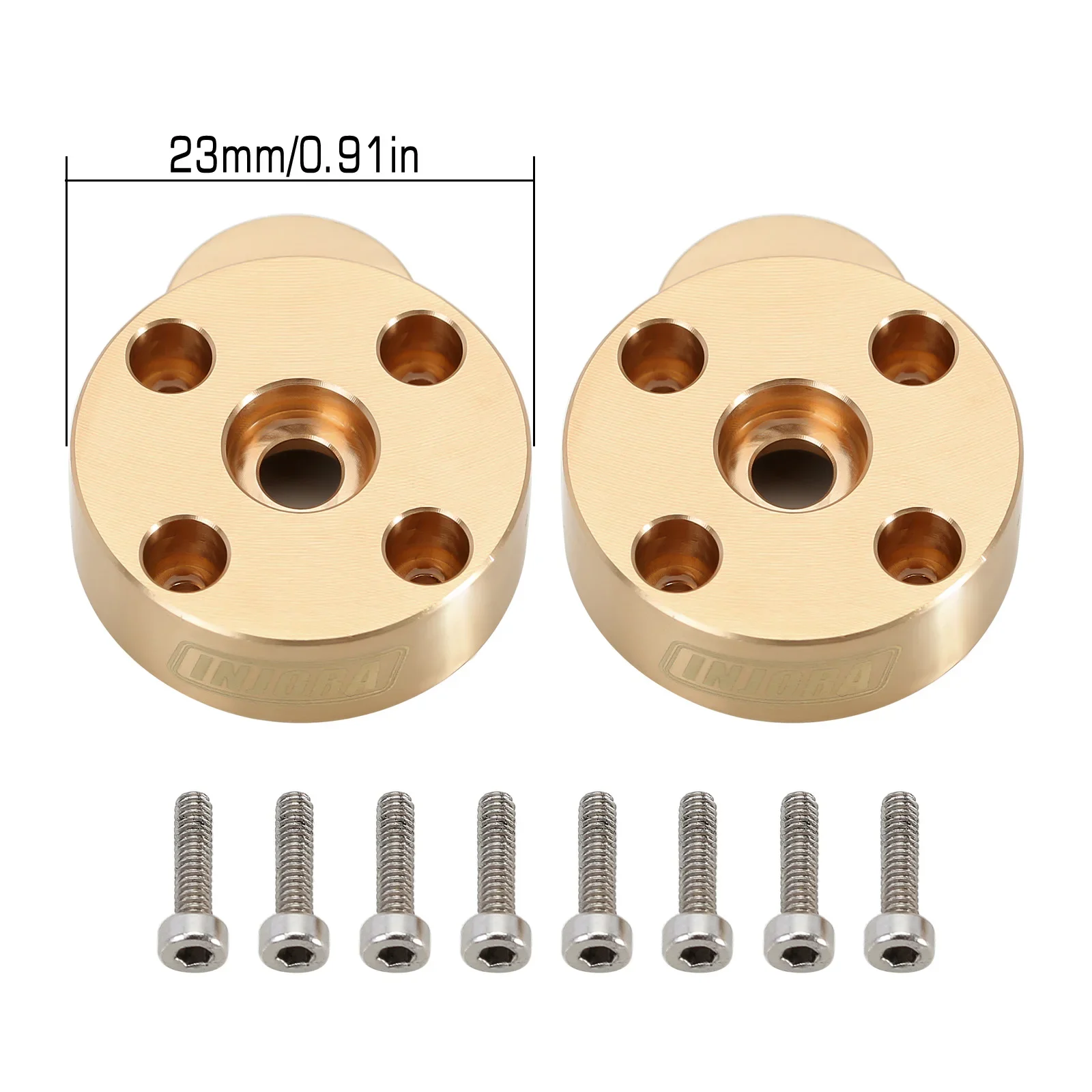 Heavy Brass Outer Portal Drive Housing Axle Cover 23g for 1/24 Crawler Car FMS FCX24 FCX18 Wagon Upgrade (FCX24-01)