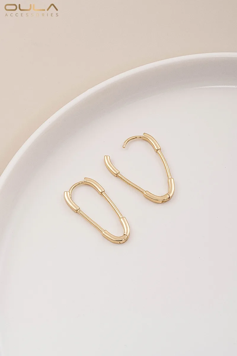 

1 пара 14-каратных позолоченных серег-брошек, сделай сам, медное покрытие, настоящее золото, ювелирный материал ручной работы, аксессуар ручной работы